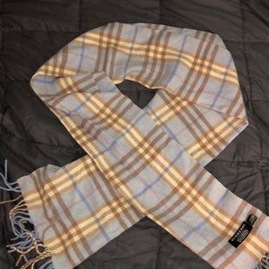 Blue plaid scarf
